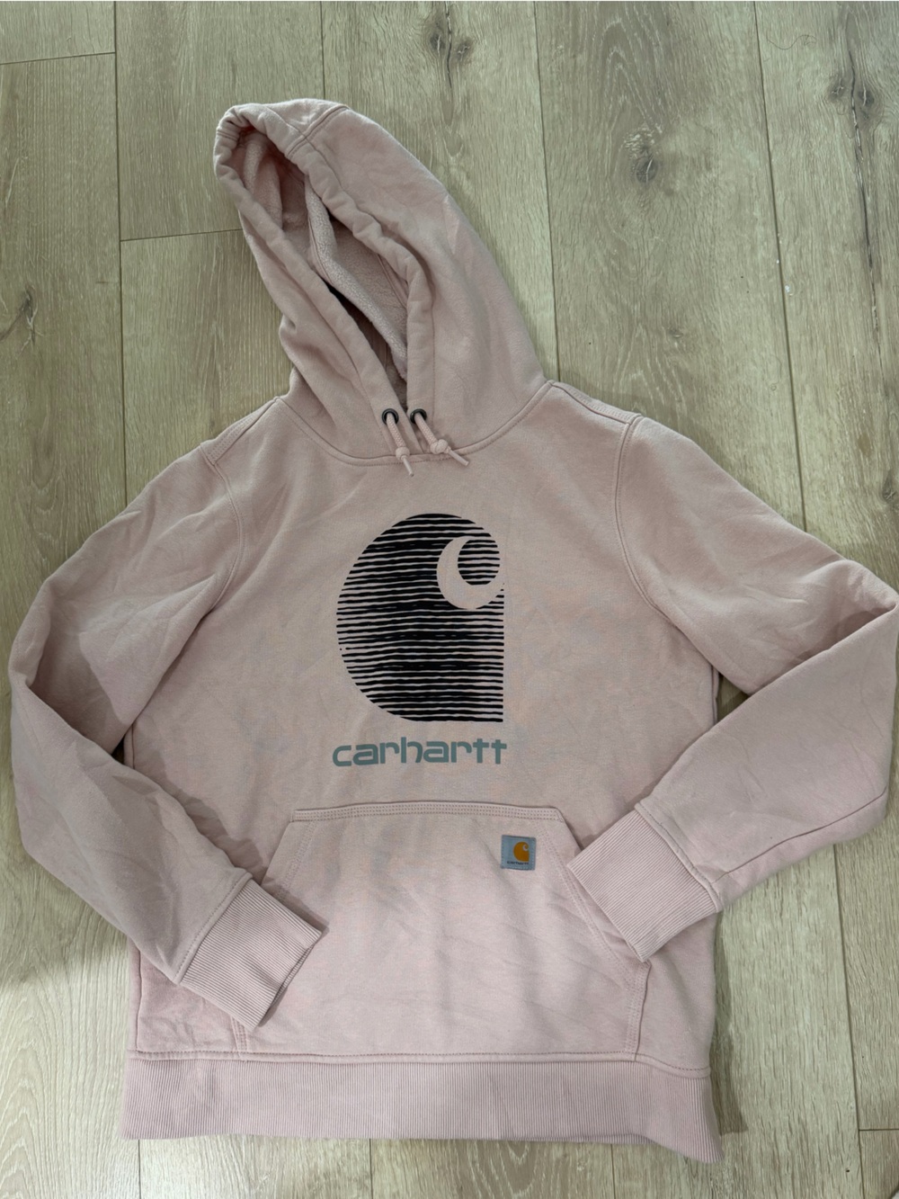 Carhartt Women's Rain Defender Relaxed Fit Graphic Hoodie Pink Size M Medium
